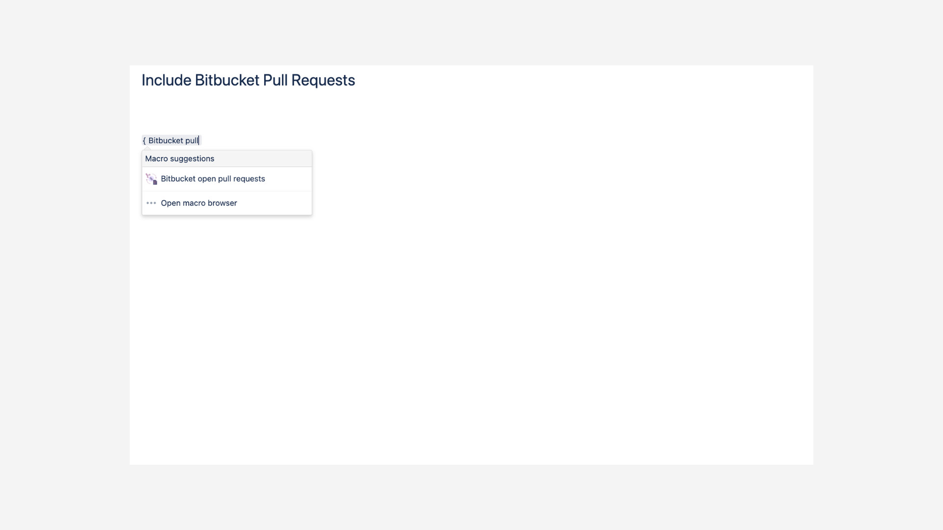 Include Bitbucket DC - select PR macro.png